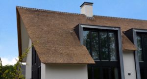 drijvers-oisterwijk-boerderij-villa-wit- geverfd-baksteen-riet-ramen-exterieur-nieuwbouw-blauwe-lucht (11)-min