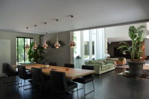 drijvers-oisterwijk-nieuwbouw-eettafel-plant-bank-verbouwing-interieur-modern-strak-verlichting-armaturen-tegel-blauw-accesoires-sfeer-behang (4)-min